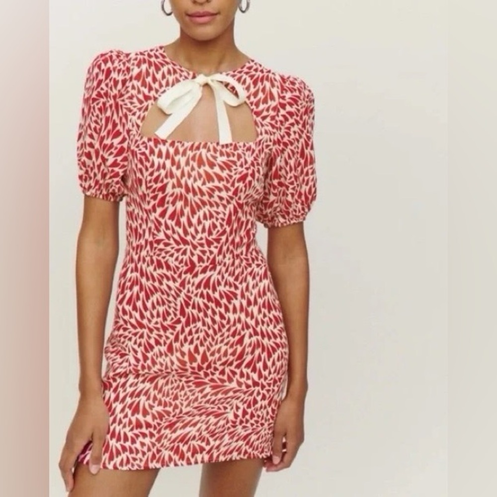 Reformation Morgan Love Heart Mini Dress